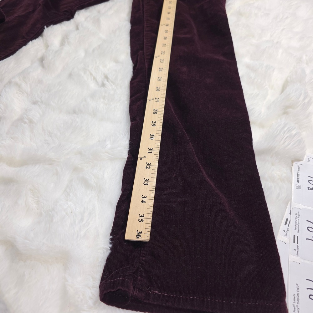 Levi's 505 Corduroy Pants Women 10M W30 L32 Burgundy Excellent Straight Leg - Picture 6 of 13